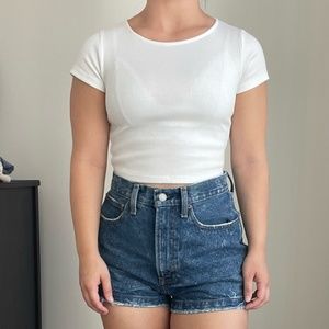 Princess Polly White Cropped Tee